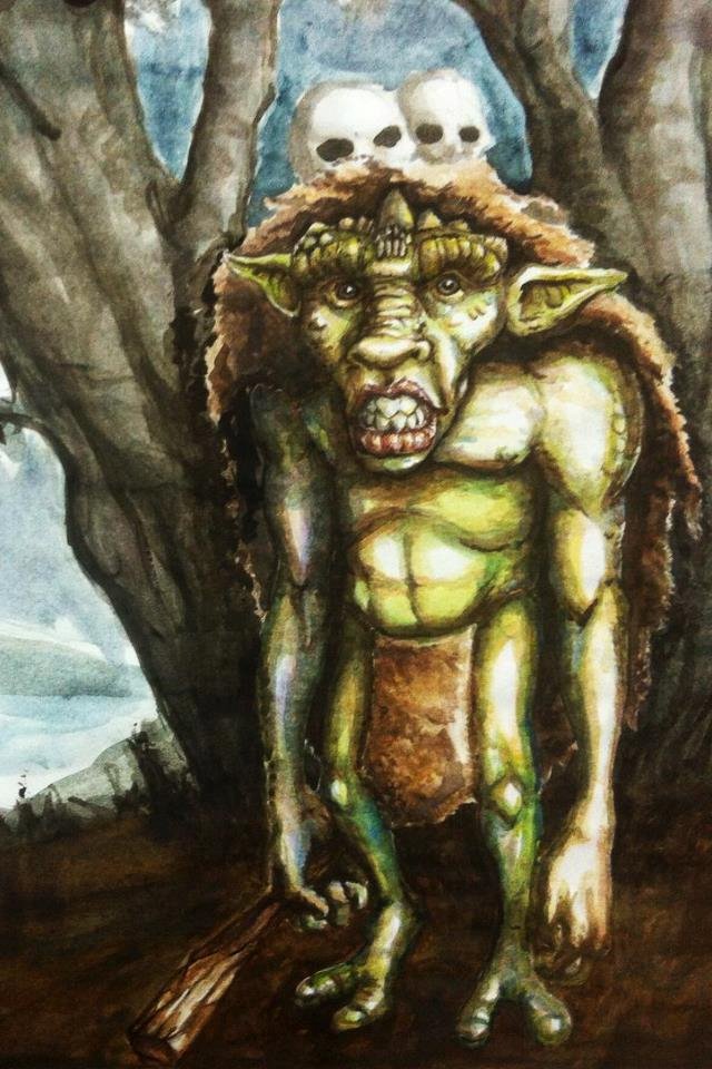 Watercolor troll